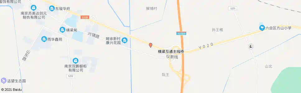 南京横梁互通立交西_公交站地图_南京公交_妙搜公交查询2025