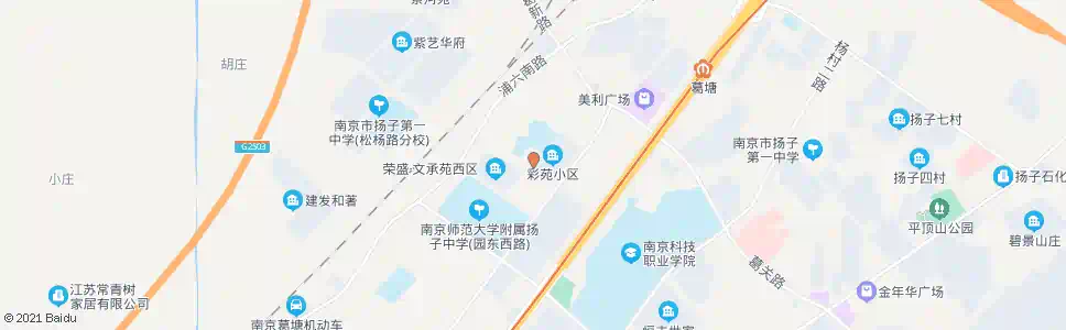 南京彩苑小区南门_公交站地图_南京公交_妙搜公交查询2025