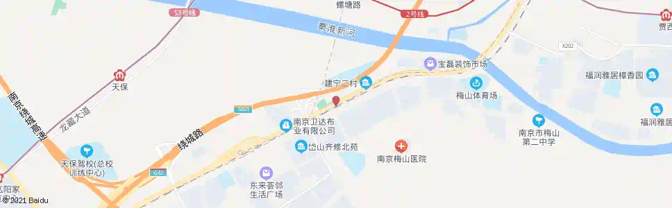 南京建宁一村_公交站地图_南京公交_妙搜公交查询2025
