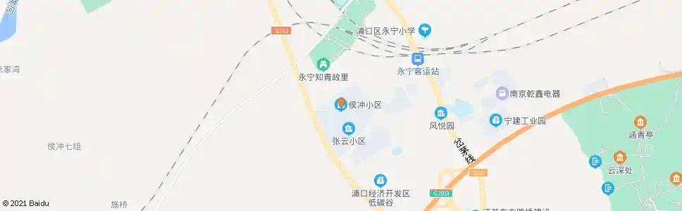 南京侯冲小区_公交站地图_南京公交_妙搜公交查询2025
