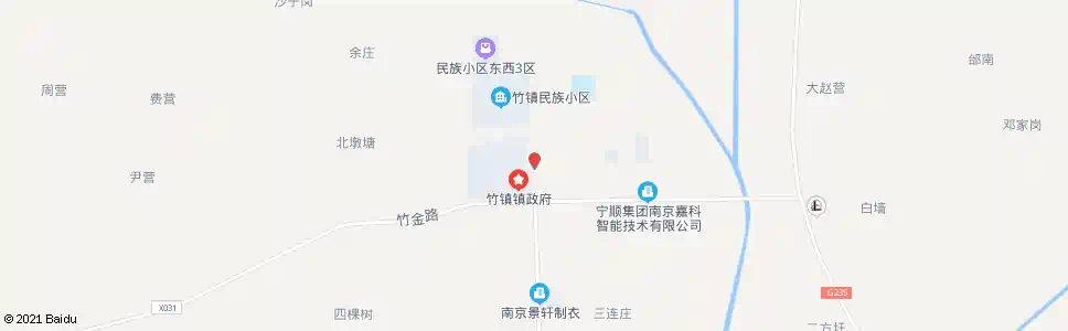 南京竹镇政府_公交站地图_南京公交_妙搜公交查询2025
