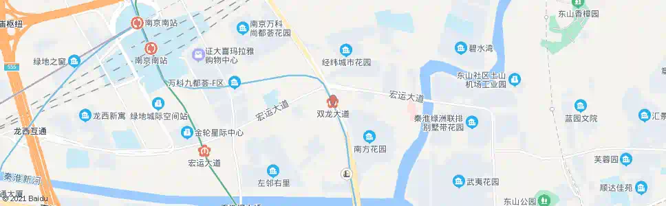 南京岔路口(双龙大道地铁站)_公交站地图_南京公交_妙搜公交查询2025