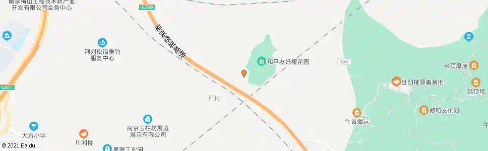 南京严村_公交站地图_南京公交_妙搜公交查询2025