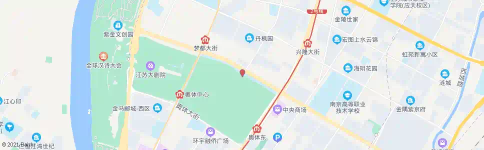 南京奥体中心北门_公交站地图_南京公交_妙搜公交查询2025