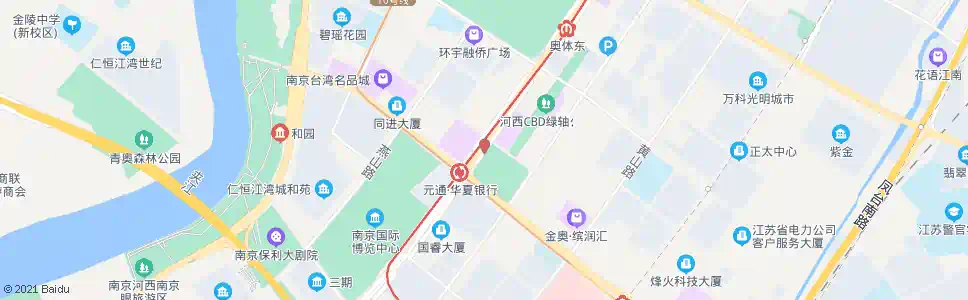 南京江东中路元通_公交站地图_南京公交_妙搜公交查询2025