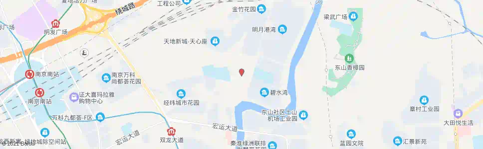 南京天地新城_公交站地图_南京公交_妙搜公交查询2025