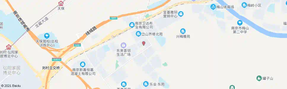 南京岱山北路明尚东苑_公交站地图_南京公交_妙搜公交查询2025
