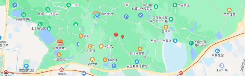 南京中山陵停车场_公交站地图_南京公交_妙搜公交查询2025