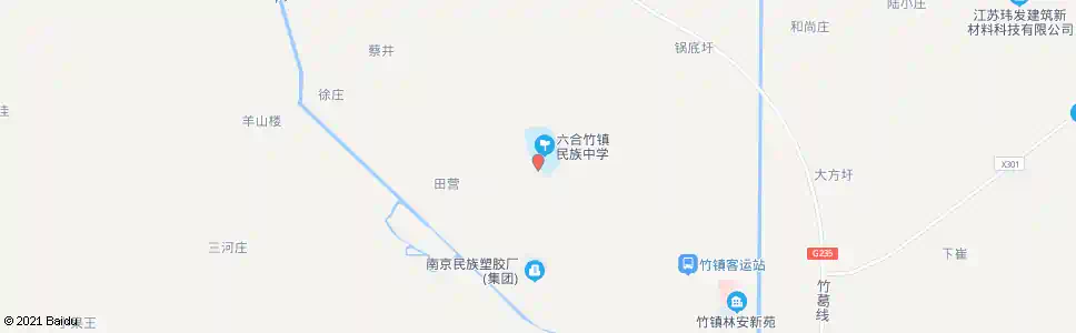 南京竹镇民族中学_公交站地图_南京公交_妙搜公交查询2025