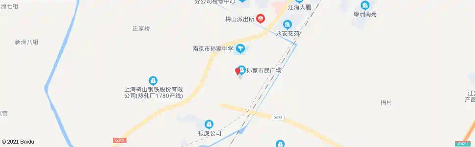 南京孙家村_公交站地图_南京公交_妙搜公交查询2025