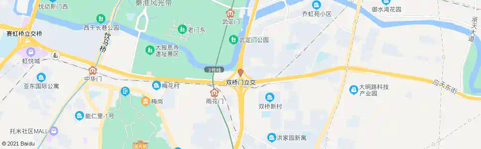 南京双桥门北_公交站地图_南京公交_妙搜公交查询2025