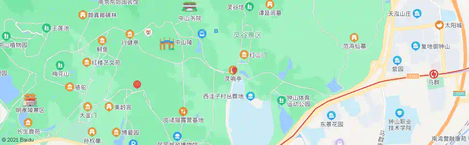 南京灵谷寺公园_公交站地图_南京公交_妙搜公交查询2025