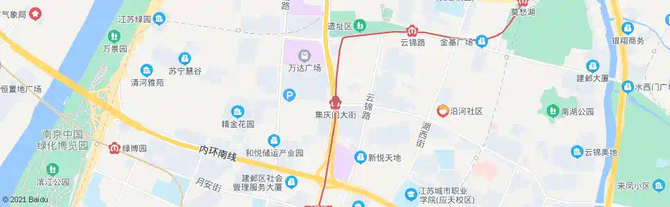 南京集庆门大街站_公交站地图_南京公交_妙搜公交查询2025