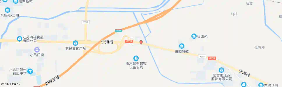 南京山北村_公交站地图_南京公交_妙搜公交查询2025
