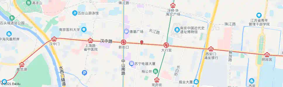 南京新街口东_公交站地图_南京公交_妙搜公交查询2025