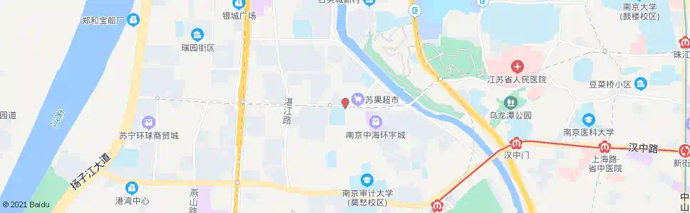 南京清凉门大桥西_公交站地图_南京公交_妙搜公交查询2025
