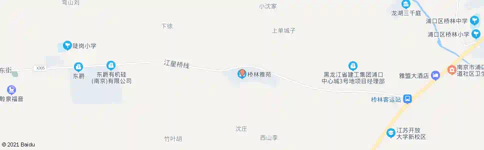 南京桥林雅苑_公交站地图_南京公交_妙搜公交查询2025