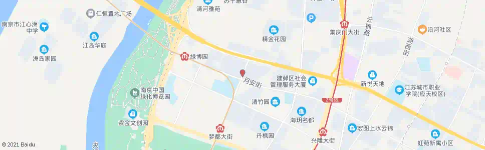 南京乐山路月安街_公交站地图_南京公交_妙搜公交查询2025