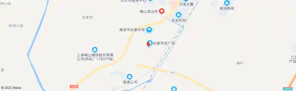 南京孙家_公交站地图_南京公交_妙搜公交查询2025
