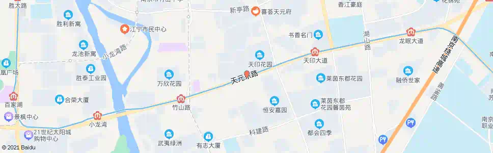 南京市政天元城_公交站地图_南京公交_妙搜公交查询2025