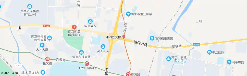 南京泰冯路浦洲路_公交站地图_南京公交_妙搜公交查询2025