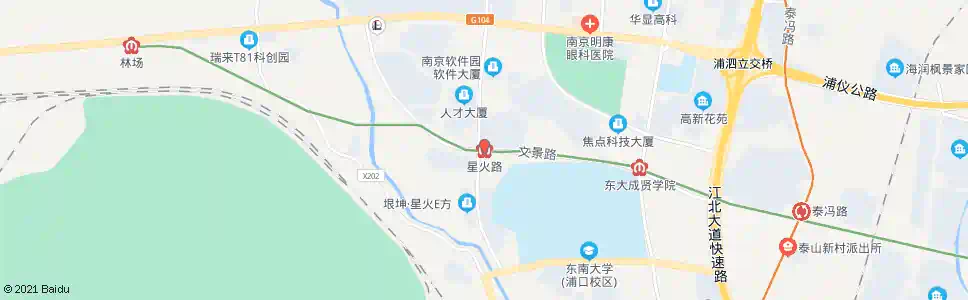 南京星火路地铁站东_公交站地图_南京公交_妙搜公交查询2025