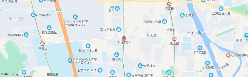 南京胜太西路站_公交站地图_南京公交_妙搜公交查询2025