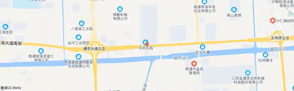 南通东郊庄园_公交站地图_南通公交_妙搜公交查询2025