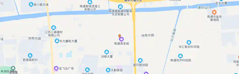 南通钟秀路通京大道西_公交站地图_南通公交_妙搜公交查询2025