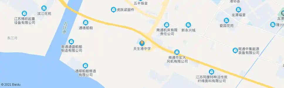 南通天生港中学(希望中学)_公交站地图_南通公交_妙搜公交查询2025