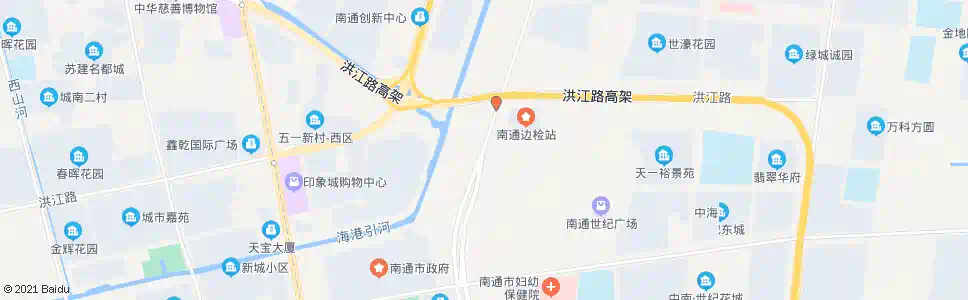 南通园林路洪江路南_公交站地图_南通公交_妙搜公交查询2025