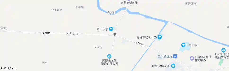 南通光明西路口_公交站地图_南通公交_妙搜公交查询2025