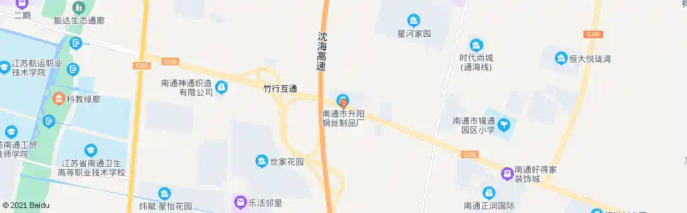 南通竹行高架入口东_公交站地图_南通公交_妙搜公交查询2025