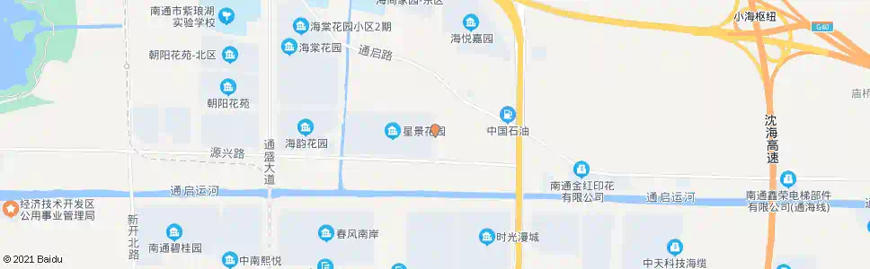 南通星景花园_公交站地图_南通公交_妙搜公交查询2025