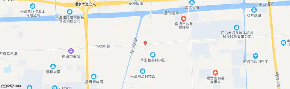 南通钟秀路园林路口_公交站地图_南通公交_妙搜公交查询2025