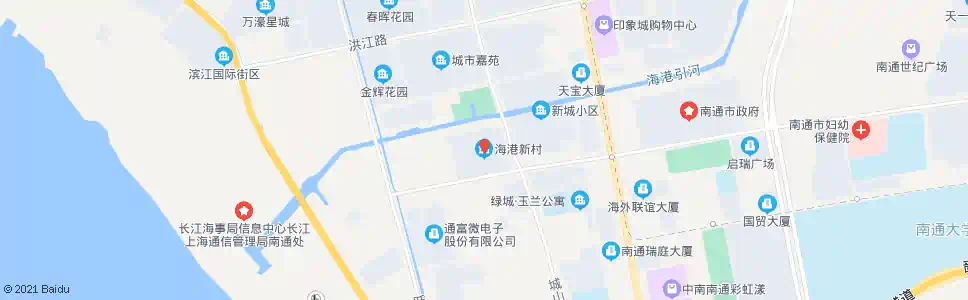 南通海港新村_公交站地图_南通公交_妙搜公交查询2025
