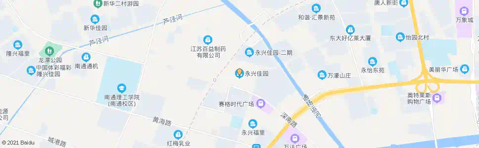 南通永兴佳园_公交站地图_南通公交_妙搜公交查询2025