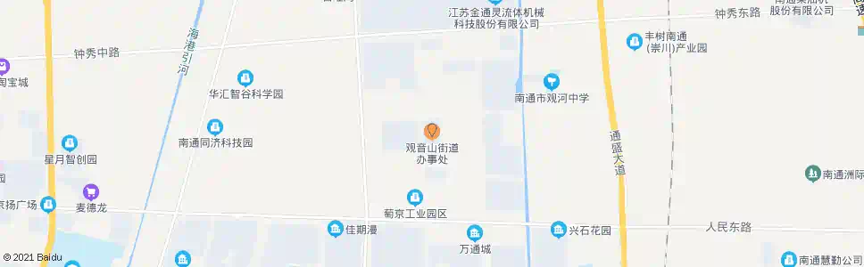 南通观音山街办_公交站地图_南通公交_妙搜公交查询2025