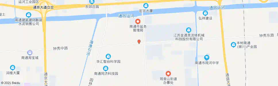 南通钟秀路通富路西_公交站地图_南通公交_妙搜公交查询2025