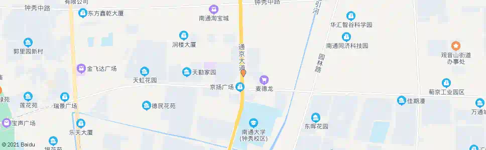 南通通京大道人民路北_公交站地图_南通公交_妙搜公交查询2025