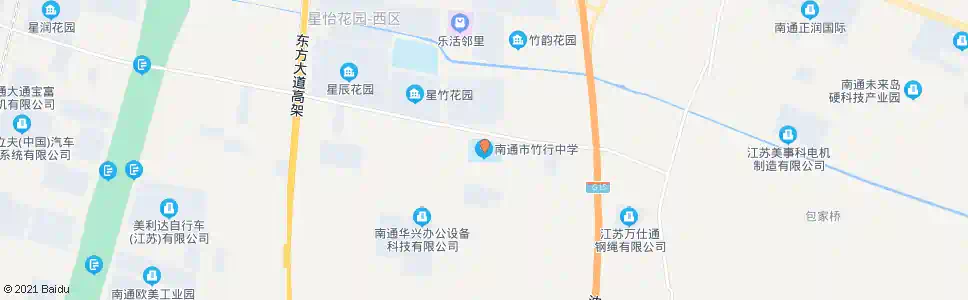 南通竹行中学_公交站地图_南通公交_妙搜公交查询2025