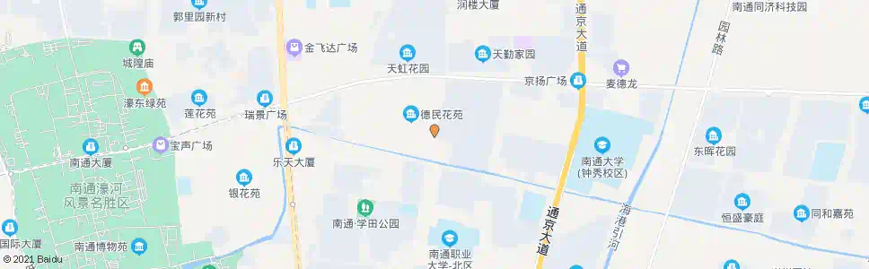 南通德民花苑东_公交站地图_南通公交_妙搜公交查询2025