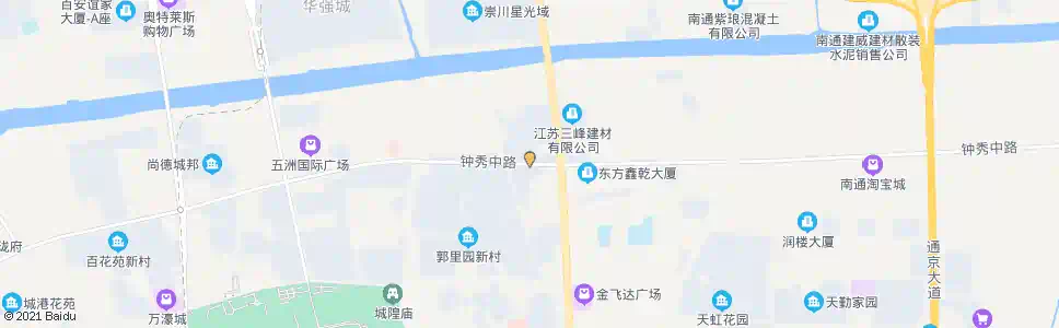 南通钟秀路工农路西_公交站地图_南通公交_妙搜公交查询2025