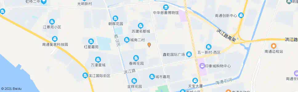 南通红星路城山路西_公交站地图_南通公交_妙搜公交查询2025