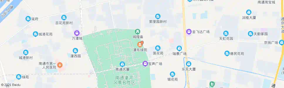 南通濠东生态绿地_公交站地图_南通公交_妙搜公交查询2025