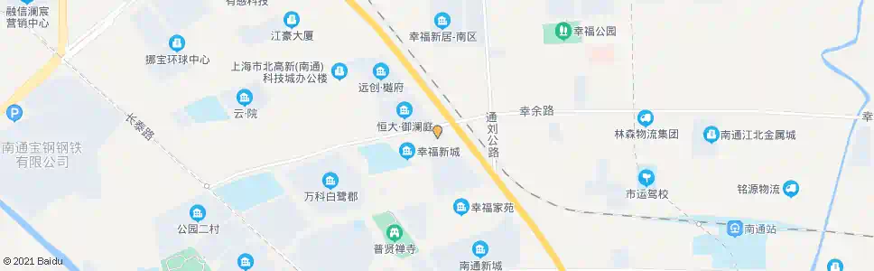 南通幸福新城菜市场_公交站地图_南通公交_妙搜公交查询2025