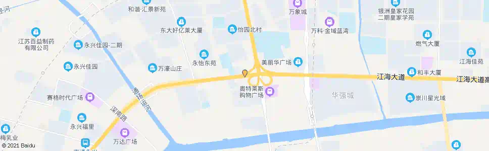 南通现代医院高店_公交站地图_南通公交_妙搜公交查询2025