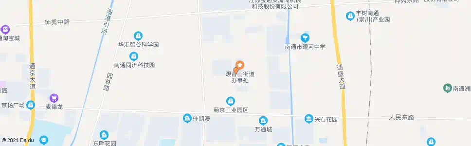 南通观音山新城管委会_公交站地图_南通公交_妙搜公交查询2025