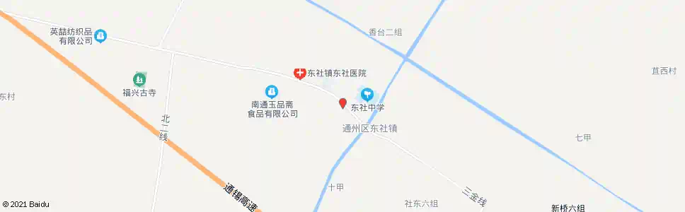 南通东社大会堂_公交站地图_南通公交_妙搜公交查询2025