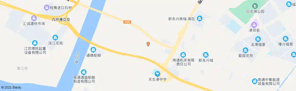 南通天生路城港路南_公交站地图_南通公交_妙搜公交查询2025